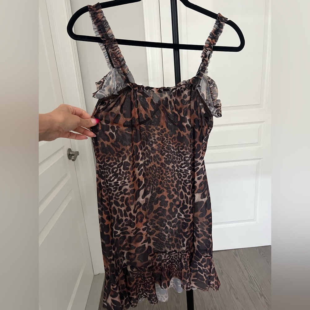 Leopard Print Sleeveless Dress